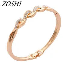 ZOSHI, высокое качество, кубический цирконий, очаровательные браслеты и браслеты, ювелирные изделия, австрийский кристалл, позолоченные браслеты для женщин, подарки