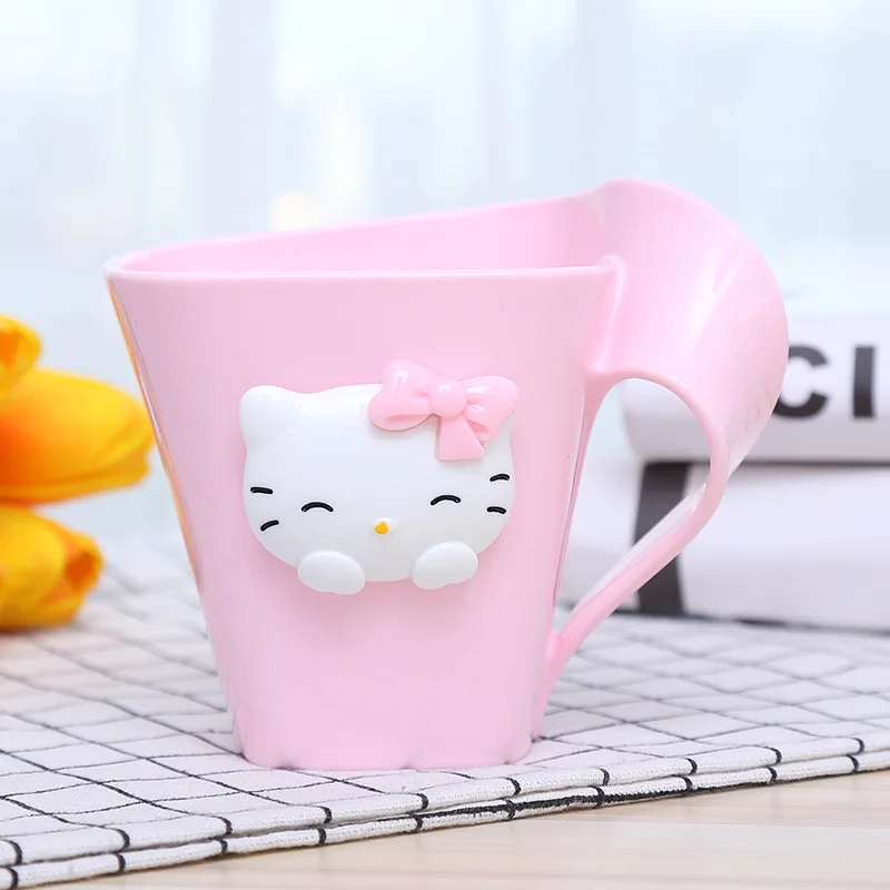 

1PC Cartoon Japanese-style Water Cups Toothbrush Holder Cup Bathroom Sets Cute Cat Baby Kids Wash Cup
