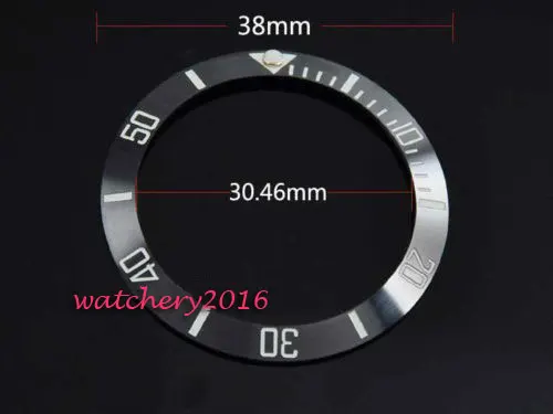 38mm black blue white green New Titanium / ceramic bezel insert for 40mm submariner men's watch