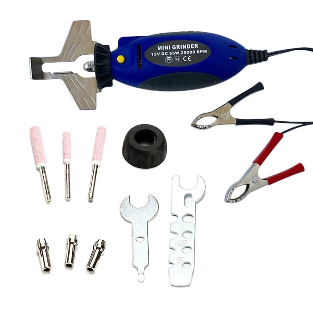 

DC 12V/220V 55W Machine Chain Saw Sharpener Chainsaw Electric Grinder File Pro Grinding Mill Cigarette Lighter Fish Clip Tools