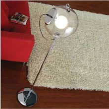 Современные Стекло мыльный пузырь Гостиная торшер Классическая Спальня Chrome База пол Освещение светильники