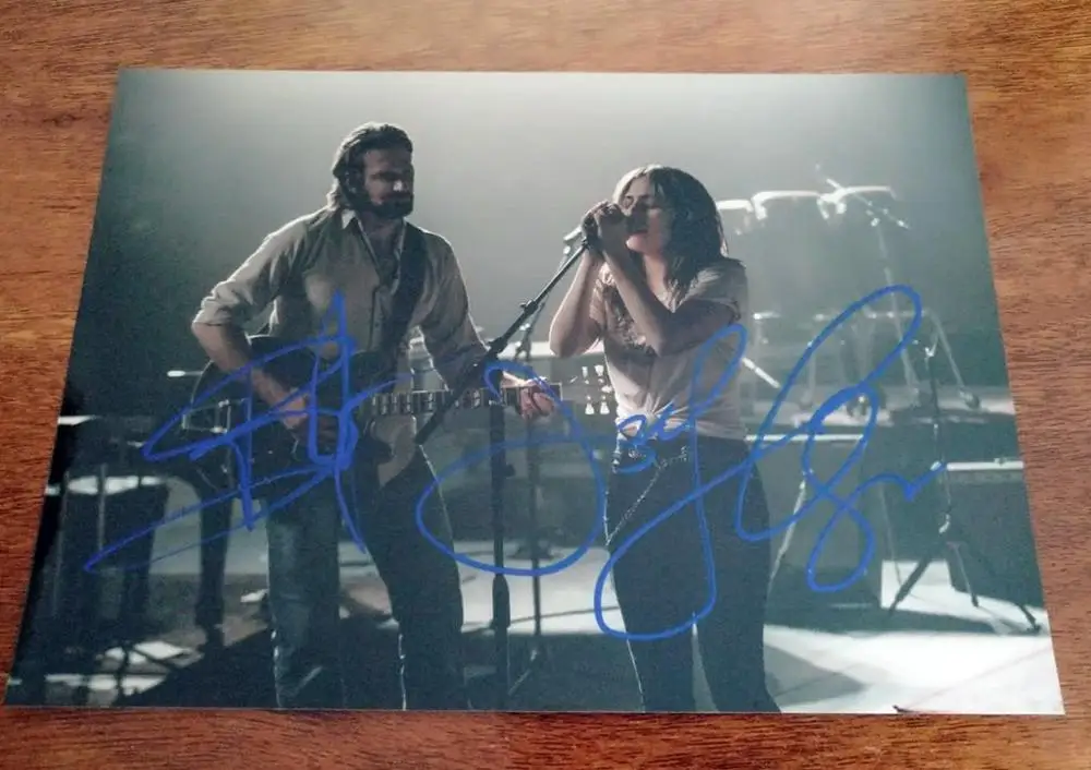 

hand signed Lady Gaga Bradley Cooper A Star Is Born autographed photo in ink 5*7 79A