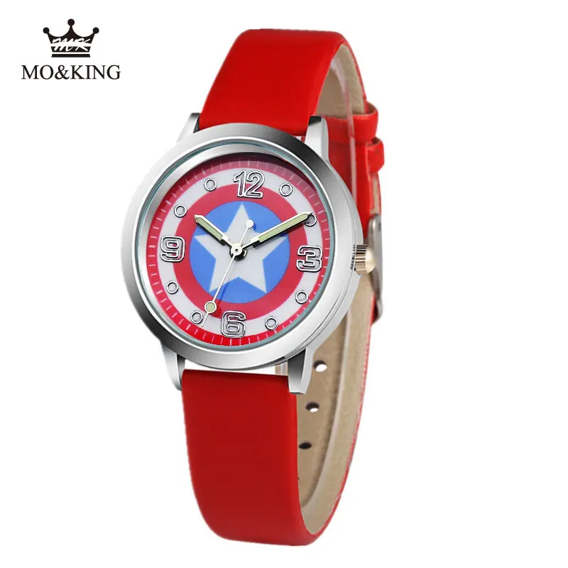

Captain America Civil War Avengers Watch Fashion Watches Quartz children Kids Clock boys girls Students Wristwatch 7 colors