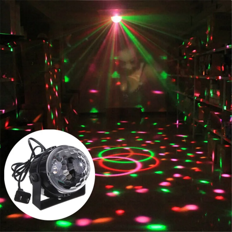 Лазерный проектор 5 Вт RGB светодиодный кристалл магический шар сценический эффект светильник авто голос Управление DMX ДИСКО вечерние DJ клуб KTV лампа