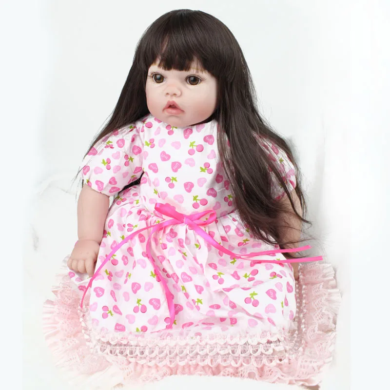 

Kawaii Soft Silicone Reborn Dolls Baby Realistic Fake Babies 22 Inch 55cm Handmade Birthday Gift For Kids