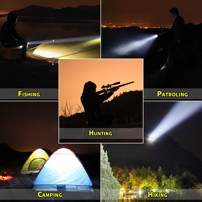 SHENYU Ultra Bright LED Flashlight Detachable Rechargeable Length Adjustable Flashlight for Camping, Hunting, Fishing & Hiking SHENYU Ultra Bright LED Flashlight Detachable Rechargeable Length Adjustable Flashlight for Camping, Hunting, Fishing & Hiking