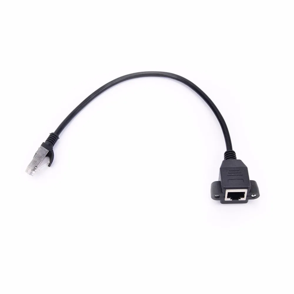 RJ45 мужского и женского пола винт Панель Ethernet LAN Сетевой Удлинительный кабель 1 шт.