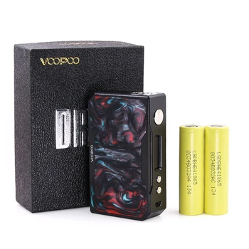 

Authentic Voopoo drag 157w black resin mod 157 w TC electronic cigarette vape with 2 pcs HE4 2500mAh Li-lon Battery 3.7V Power