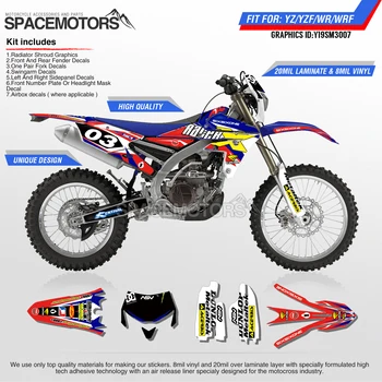 

MotoSpace Customized Team Graphics Backgrounds Decals 3M Custom Stickers For YAMAHA WR450F YZF YZ WRF 2016 2017 2018 2019 007