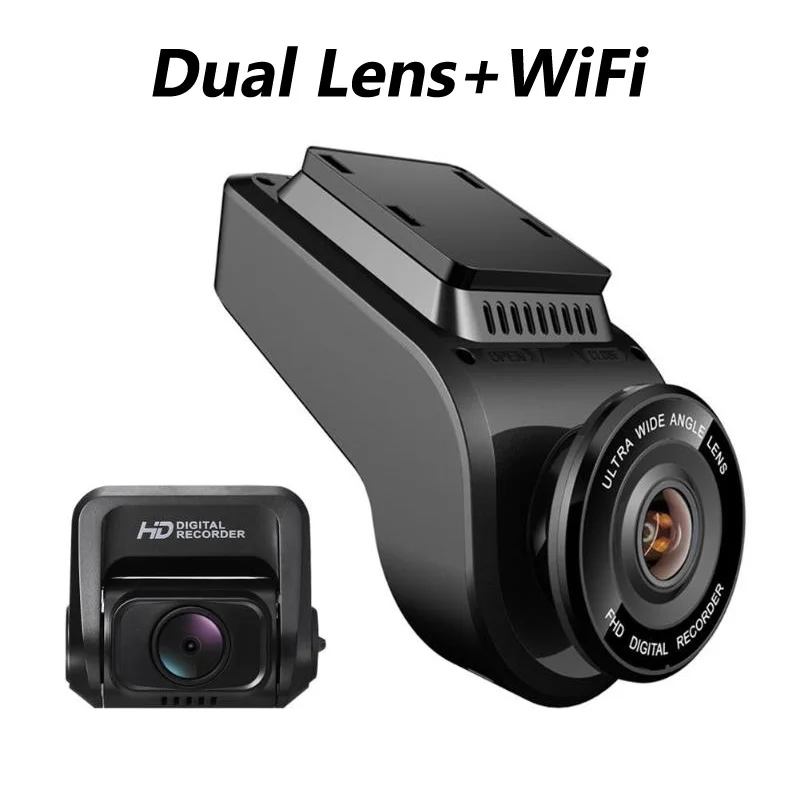 VODOOL T691C Mini " 4 K 2160 P/1080 P FHD Автомобильный видеорегистратор с объективом 170 градусов Автомобильный видеорегистратор WiFi gps видеорегистратор ночного видения - Название цвета: 2 Lens With WiFi