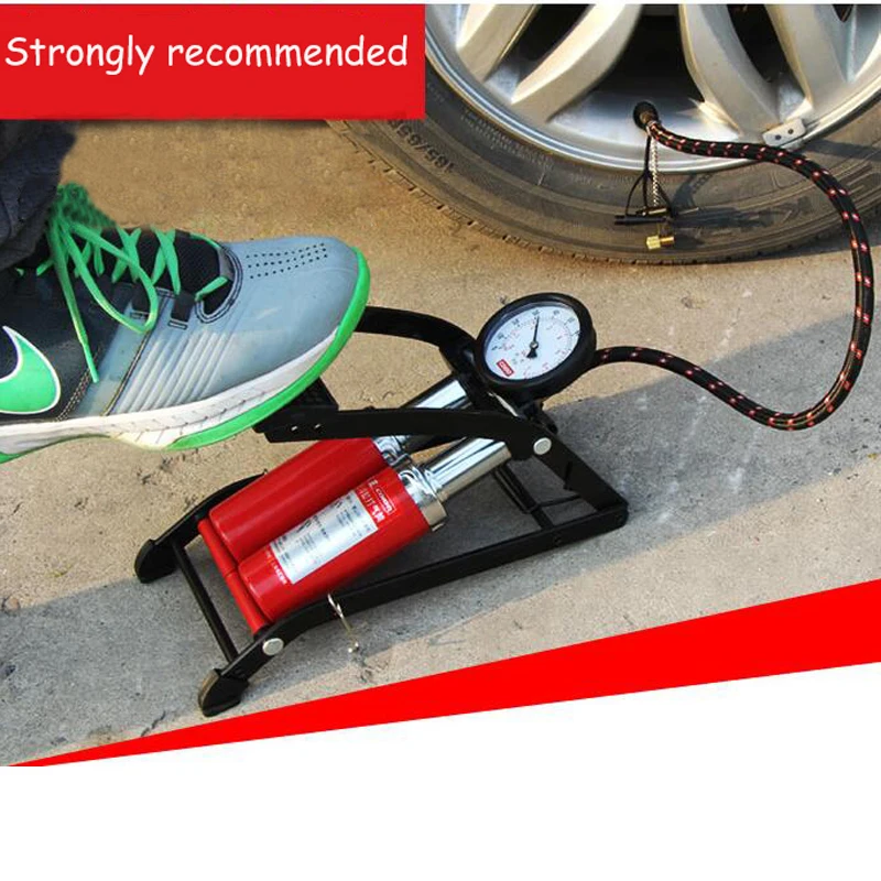 Pedal Car Inflatable Pump 35L/Min Portable Doubler Cylinder Inflator