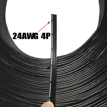 

5Meters High Temperature Parallel Wire 24AWG Silicone Cable 4P Power Cable Multi-core Cable Ultra-soft Test Cable