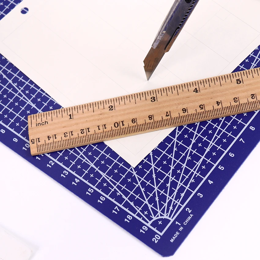 A4 Grid Lines Cutting Mat Craft Card Fabric Leather Paper Board Plastic Blue Cutting Pad 30*22cm A4 Grid Lines Cutting Mat Craft Card Fabric Leather Paper Board Plastic Blue Cutting Pad 30*22cm