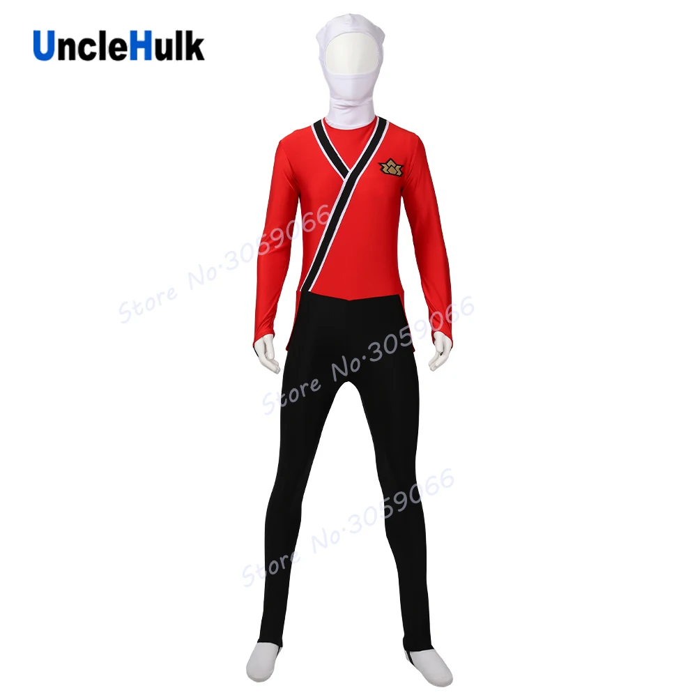 Самурай Сентай шинкен Красный Рейнджер спандекс Зентаи костюм UncleHulk|zentai costumes|lycra