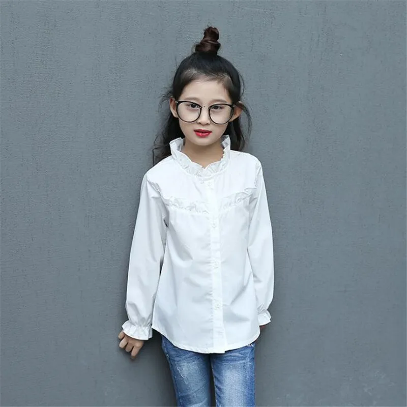 Купить Белую Рубашку Для Девочки