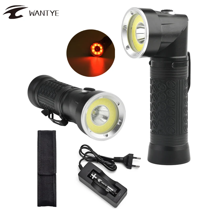 

6000LM High Power T6+COB LED Flashlight Multifunction Adjustable Torch lamp Flash light For Hunting Camping Lanterns light