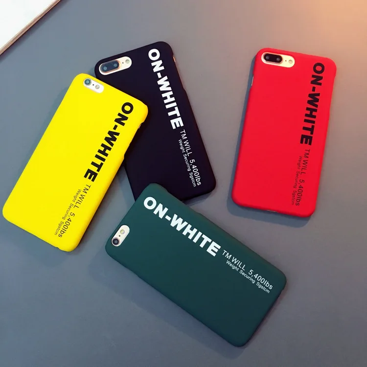 

Applicable letter solid color iphone8X mobile phone shell simple tide brand 6plus apple 7 all-inclusive hard shell feel couple