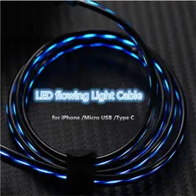 Светодиодный зарядный кабель lighttig для iPhone samsung huawei Xiaomi Micro usb type C, светящийся зарядный кабель, зарядное устройство для мобильного телефона