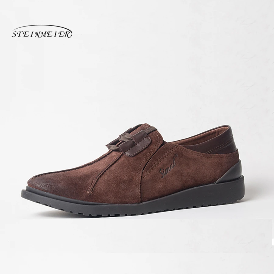 De Homens Cowskin Sapatos Respirável Fosco Dos Couro Rendas blue black Coffee Mocassins Até Apartamentos Casual Baixos khaki 4qxYEwr4