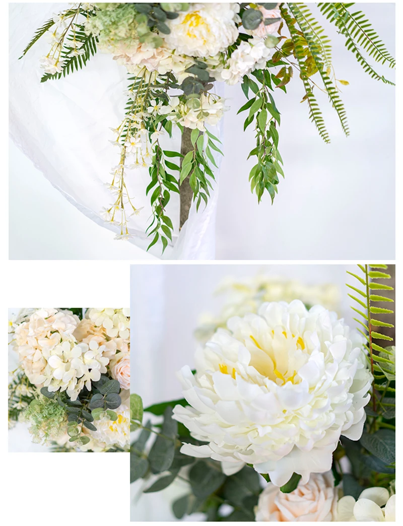 JAROWN Artificial Flower Row Flower Wall Wedding DIY Decor Arch Floral Stage Background Layout Decorative Flowers Props Flores (2)