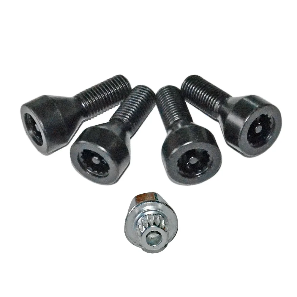 Набор черных зажимов для колес AP03 M12 x 1 5 BMW E32 E34 3 6 Series Mini OE 36136786419 36131180882