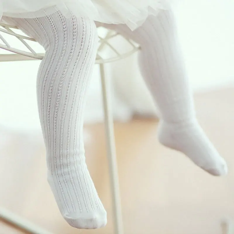 

Kids Baby Girls Knitted Tights White Pantyhose Stretch Long Pants Trousers Bottoms