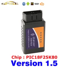 V1.5 ELM327 ELM 327 Bluetooth OBDII/OBD2 Versión 1.5 Vehículo Lector de Escáner Herramienta de Diagnóstico Funciona En Android
