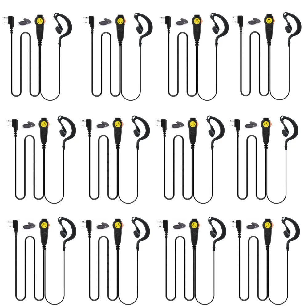 12 шт./лот PMLN53968 walkie talkie Earpiece Регулируемый G-Style Dual PTT &amp Mic K plug для SOCOTRAN SC-600 SC-508 SC-308 |