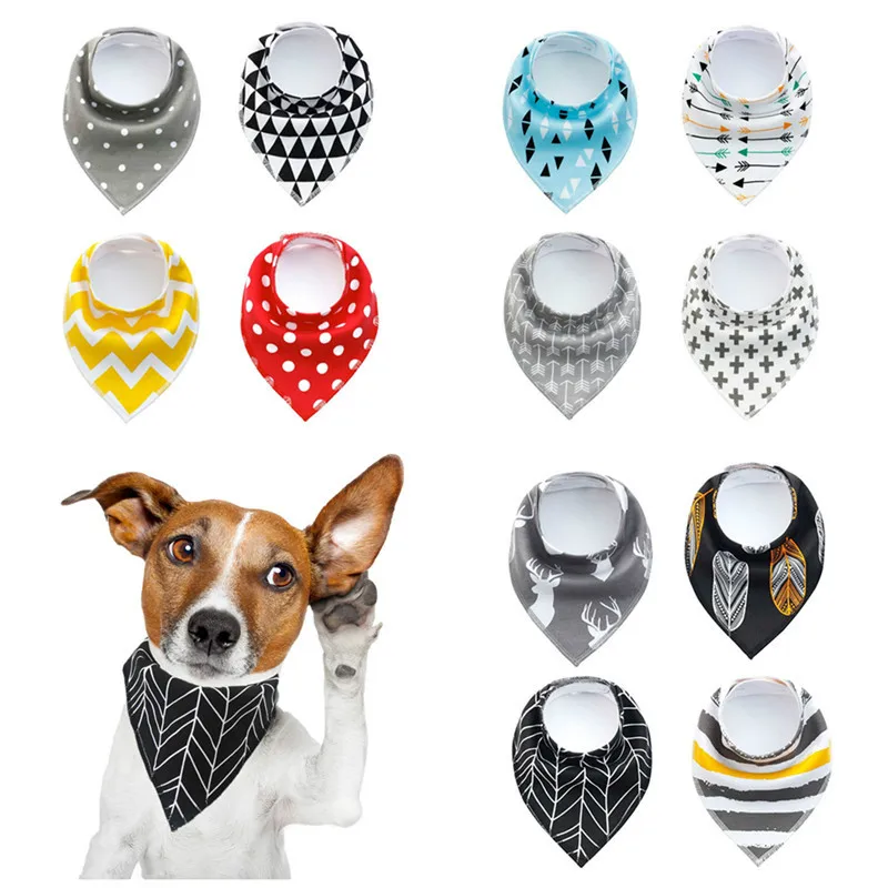 4pcs Fashion Pet Dog Neck Scarf Collar Tie Puppy Dog Neck Bandana