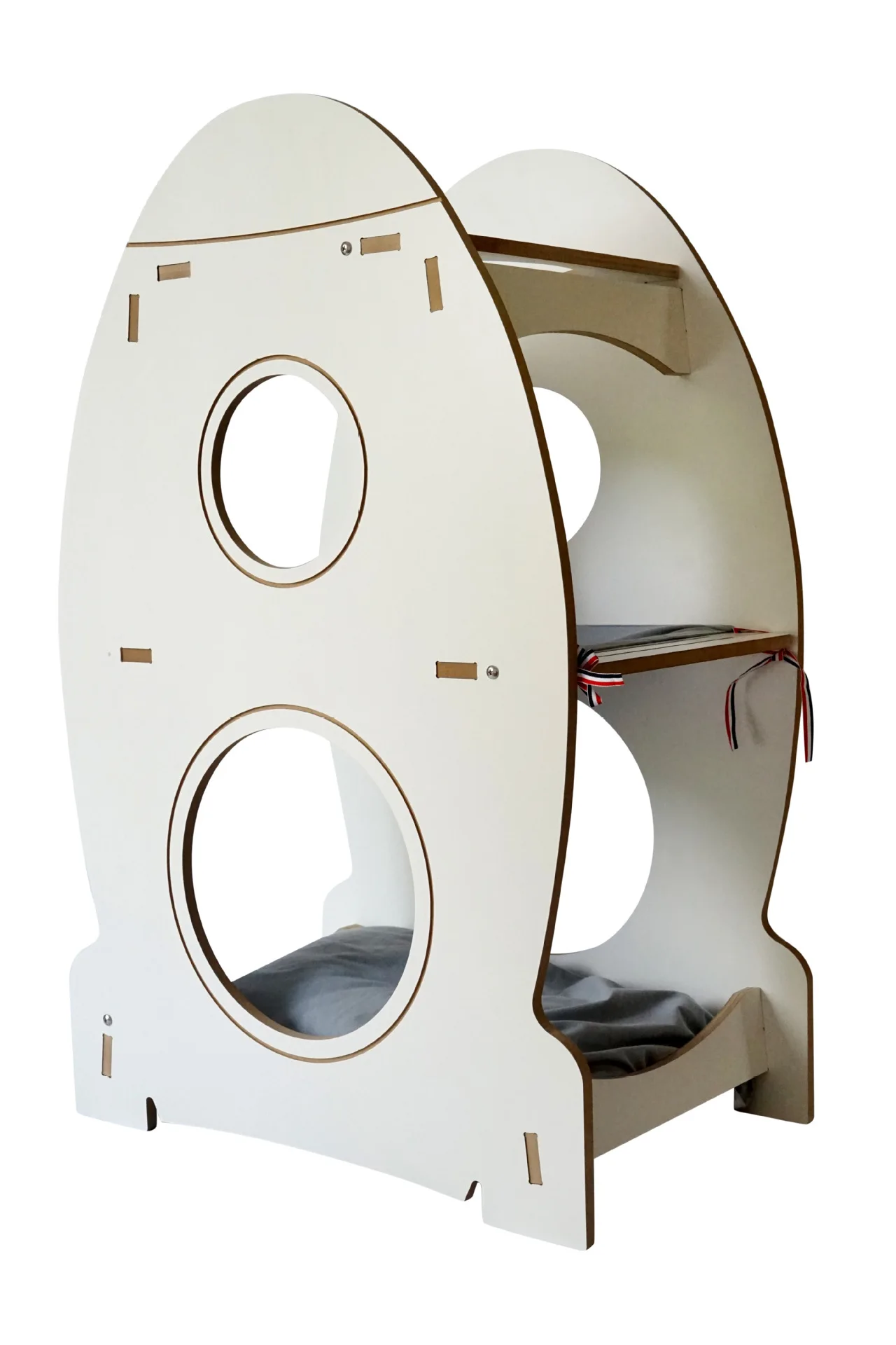

Three-story capsule rocket transparent cat climbing frame multi-layer scratch plate can be removed to wash hammock nest house