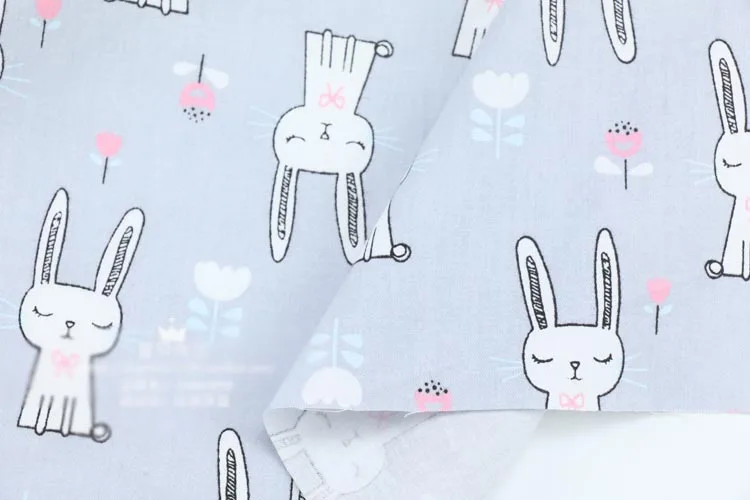 Мультфильм кошка кролик звезды Хлопок Ткань DIY лоскутное шитье ремесло подушки детские постельные принадлежности украшения Teido Tissus 50x50 см
