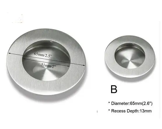 Probrico утопленный кухонный шкаф дверная ручка ночной стол тянет нержавеющий стальной мебельный ящик ручка шкаф смывной палец - Цвет: B