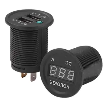 

5-36V Universal Digital Display Voltmeter Voltage Meter with USB Charging