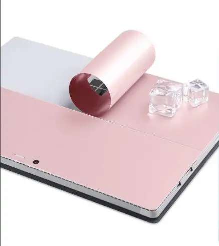 Для microsoft Surface Pro 4 Кожа ноутбука с защитой от царапин розовое золото чистый цвет съемный пузырь бесплатно тонкая наклейка для ноутбука