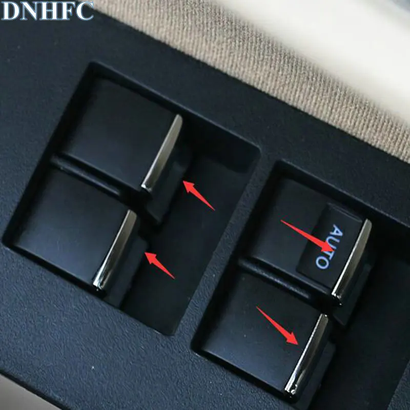 DNHFC окна автомобиля Лифт кнопки украсить Блестки для TOYOTA RAV4 2013 2014 2015 2016 2017 ABS 7