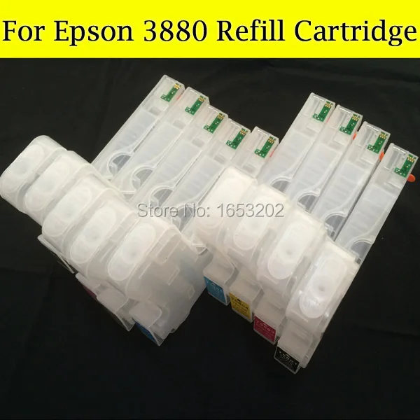 High Capacity Refillable Ink Cartridge For Epson 3880 T5801 T5809 T580 With Chip Sensor цена High Capacity Refillable Ink Cartridge For Epson 3880 T5801 T5809 T580 With Chip Sensor цены онлайн
