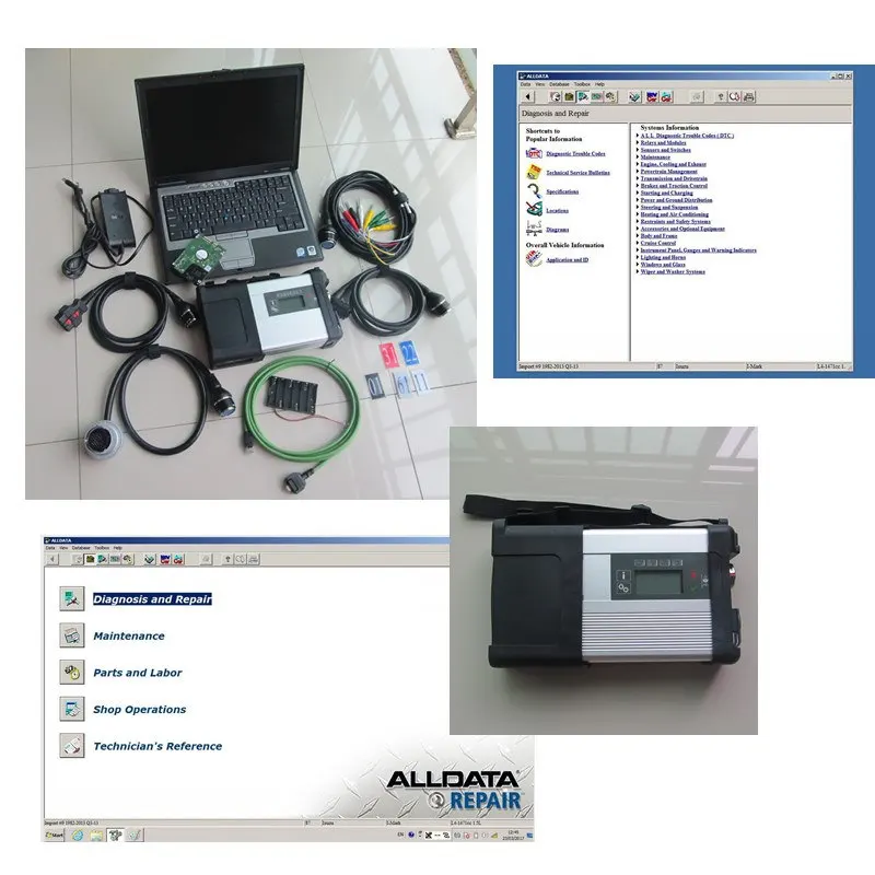 MB SD C5 MB Star C5 SD conectar diagnóstico + alldata 1053 software de reparación 1tb hdd + mb c5 v