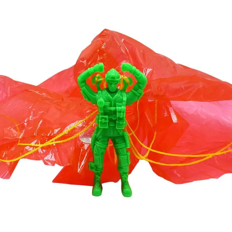 Ttnight забавный пластиковый выталкивающий парашют игрушка открытый солдат ручной бросание игрушечные парашюты для детей мальчиков девочек Рождественский подарок