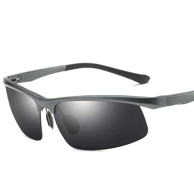 YSO солнцезащитные очки Для Мужчин Поляризованные UV400 алюминиево-магниевым так рамки солнцезащитные очки для вождения очки без оправы аксессуар для Для мужчин 8626 - Цвет линз: Dark Gray-Black
