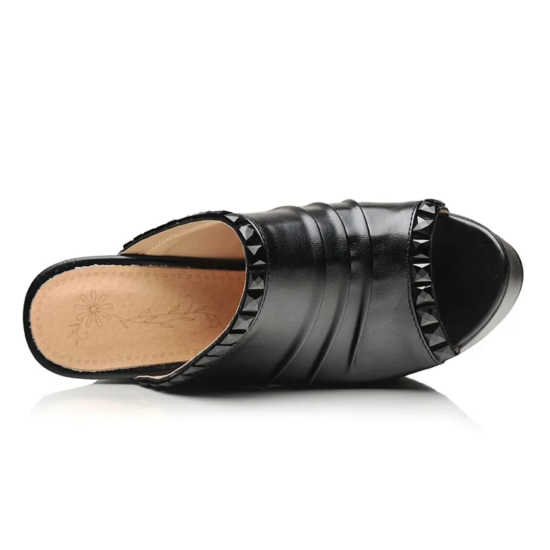 Г. Большие размеры 32-43, летняя женская обувь туфли без застежки из PU искусственной кожи пикантные Босоножки на платформе и высоком каблуке Sandalias Mujer 5279-1