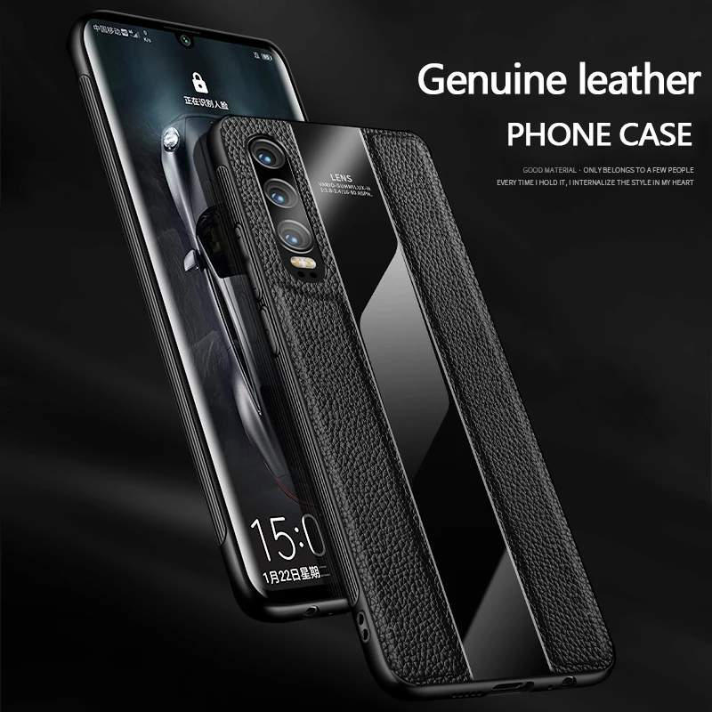 Чехол из натуральной кожи для huawei P30 P20 Mate 20 10 Pro задняя крышка honor V20 Magic 2 Роскошный