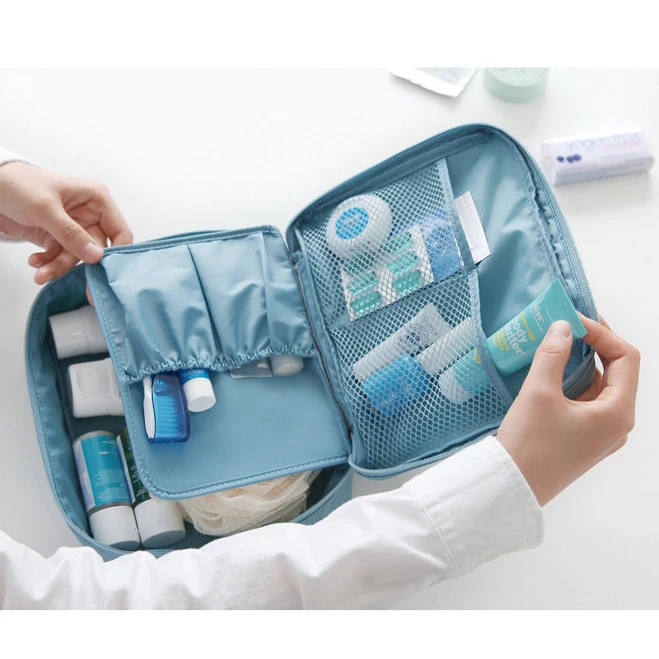 

Hot selling Multifunction travel Cosmetic Bag Organizer Waterproof Portable Makeup bag Female Polyester Storage Make up Cases