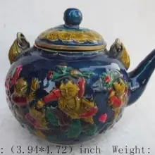 Изысканный китайский чайник в старом стиле с разноцветными перегородками