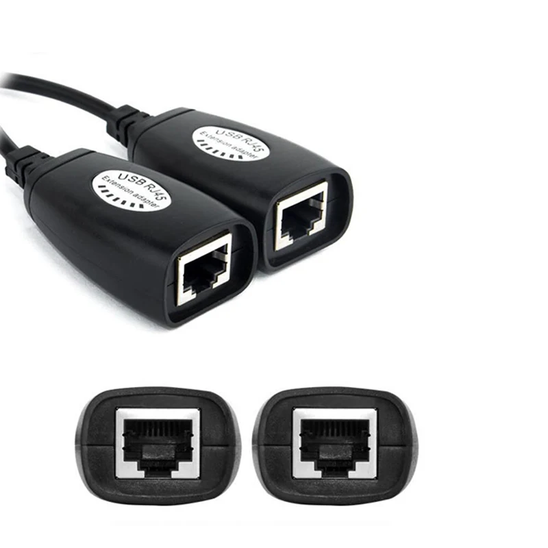 USB 2,0 мужчина к женскому Cat6 Cat5 Cat5e 6 Rj45 LAN Ethernet Сетевой удлинитель Ретранслятор адаптер конвертер кабель