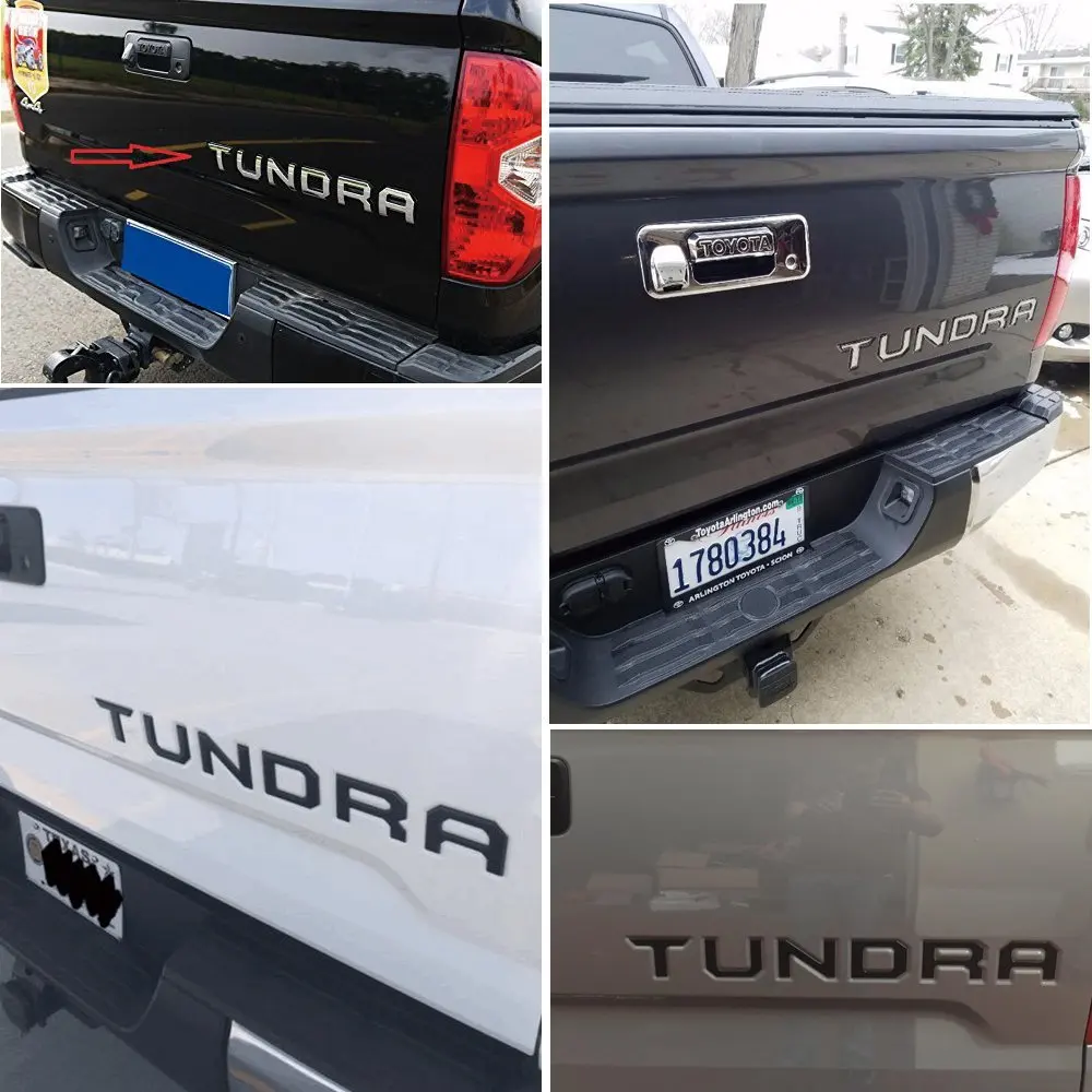 2 цвета 3D поднятый металлические эмблемы письмо вставка для TOYOTA TUNDRA багажника автомобильные аксессуары