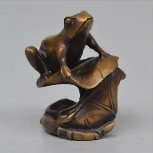 China Antique Bronze Frog Lotus Leaf Decoration Honest And Clean Statues Buy At The Price Of 96 00 In Aliexpress Com Imall Com