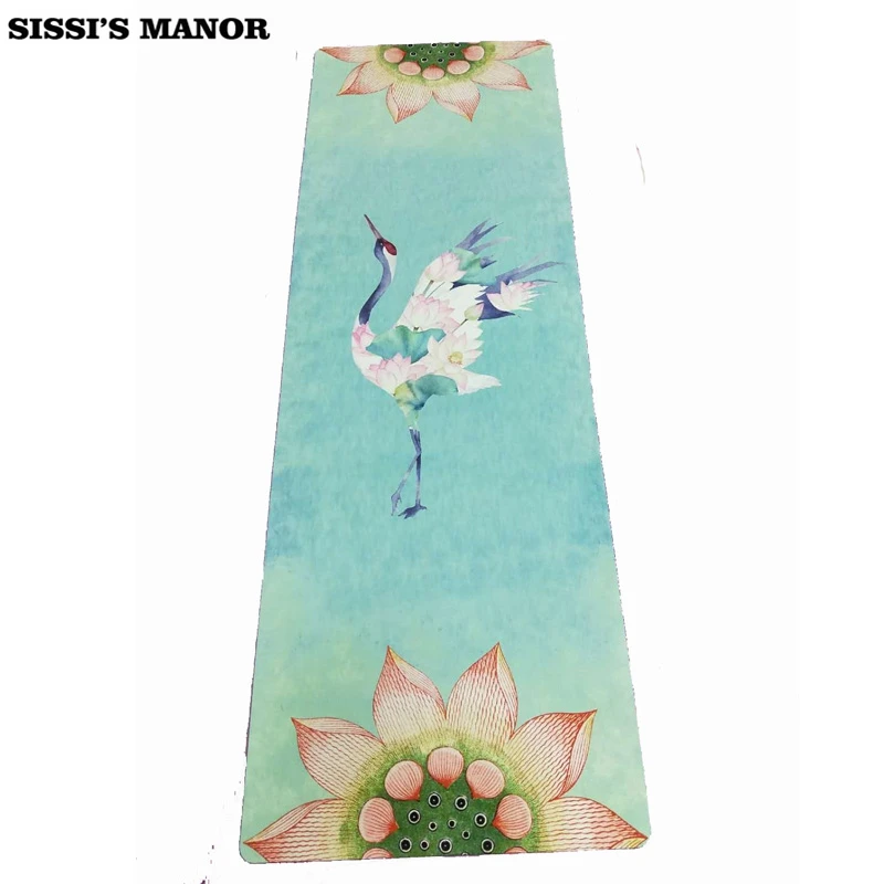 

Folding Natural Rubber Yoga Mat eco-friendly slip-resistant Hot Yoga best yoga mat for hot yoga Fitness Gym mat Crane & Lotus