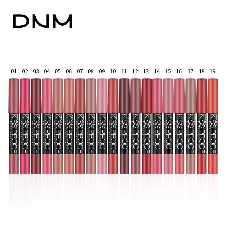 DNM матовая губная помада, 19 цветов, водостойкая, стойкая, стойкая, для губ, блеск для губ, osmetics, губная помада, карандаш, макияж, блеск для губ