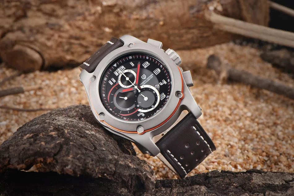 Pagani Дизайн натуральная Для мужчин Часы кварцевый многофункциональный спортивные часы Элитный бренд Наручные часы Relogio Masculino