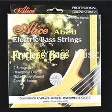 Alice A628 плавные Струны для электрической бас-гитары концертные струны Обмотка из никелевого сплава 4 струны 045-101 дюймов